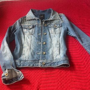Forever 21 Blue Studded Jean Jacket for Kids